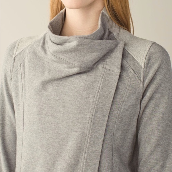 LULULEMON Coast Wrap Heather Gray Jacket. Oversized relaxed drapey. SMALL Winter - Picture 6 of 12